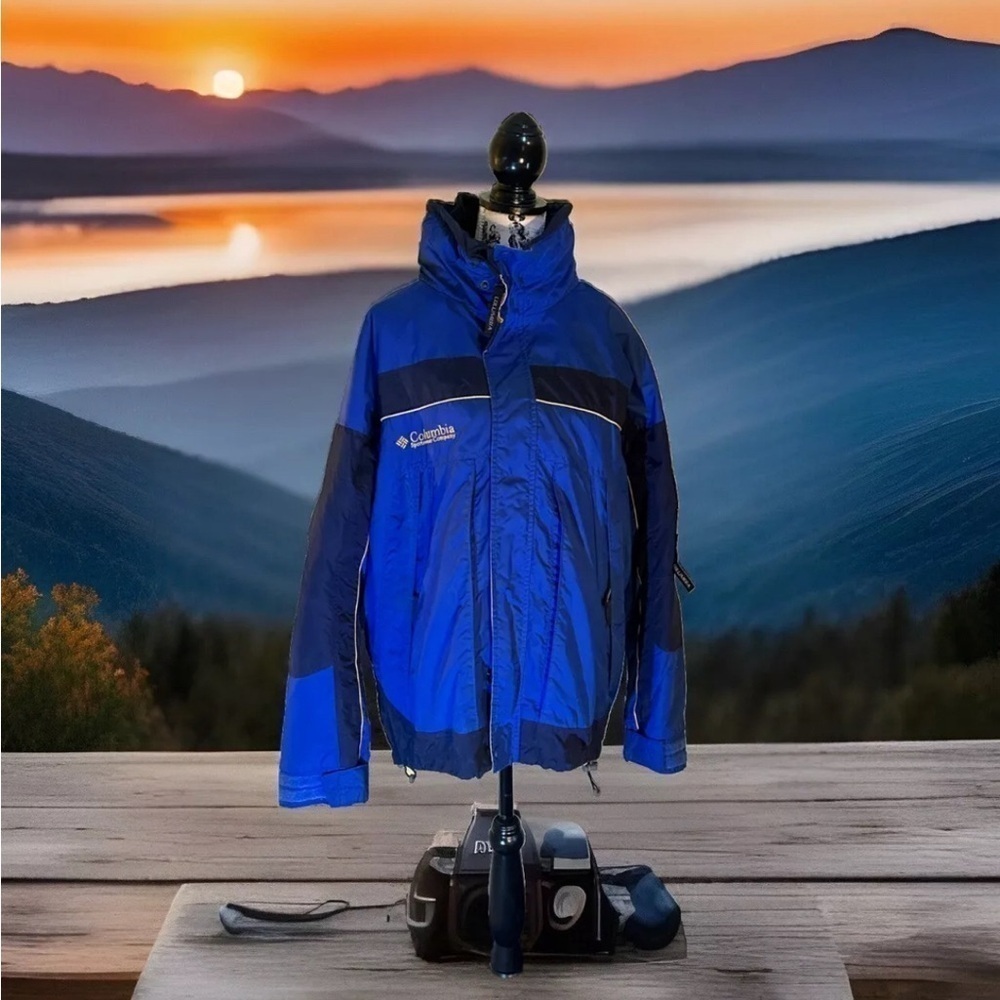 Columbia Sportswear Company Mountain Vintage Color Block Ski Pullover Jacket L